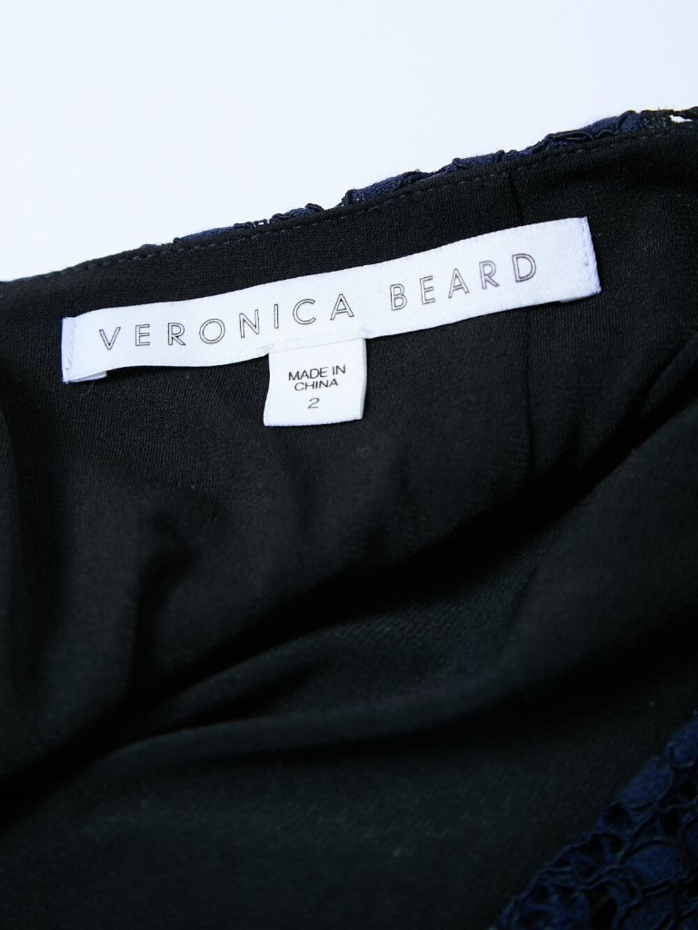 Veronica Beard Aura Floral Lace Asymmetric Handkerchief Skirt Navy XS - Picture 4 of 11